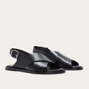 Everlane The City Crossover Sandal in black